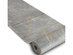 Tapijtloper Emerald Exclusief 1012 Glamour, Stijlvol Marmer, Geometris 80X310 Cm