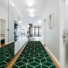 Tapijtloper Emerald Exclusief 1014 Glamour, Stijlvol Kubus Fles Groen 80X280 Cm