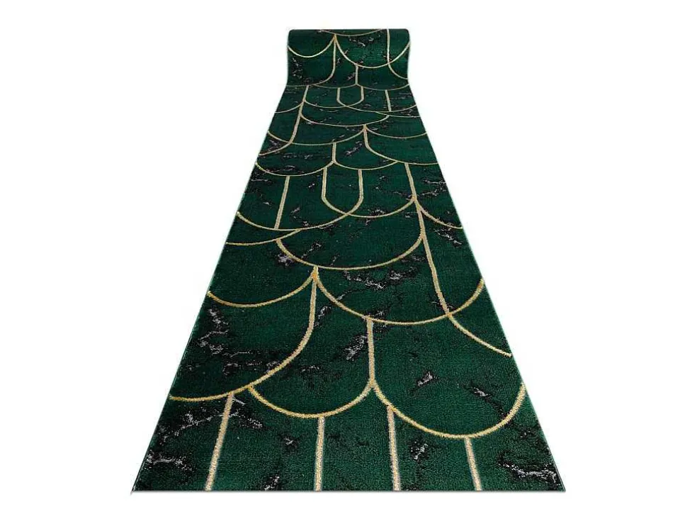 Tapijtloper Emerald Exclusief 1016 Glamour, Stijlvol Art Deco, Marmer 80X110 Cm