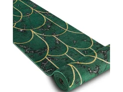 Tapijtloper Emerald Exclusief 1016 Glamour, Stijlvol Art Deco, Marmer 80X210 Cm