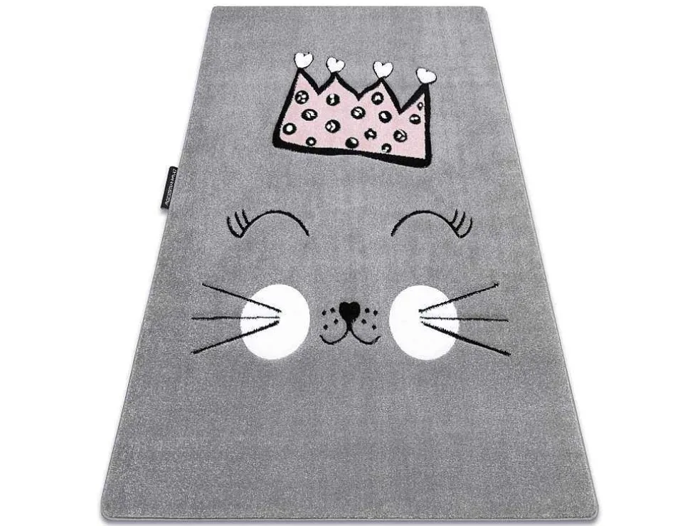 Tapijt Petit Cat Kat Poes Poesje Kroon Grijskleuring 120X170 Cm