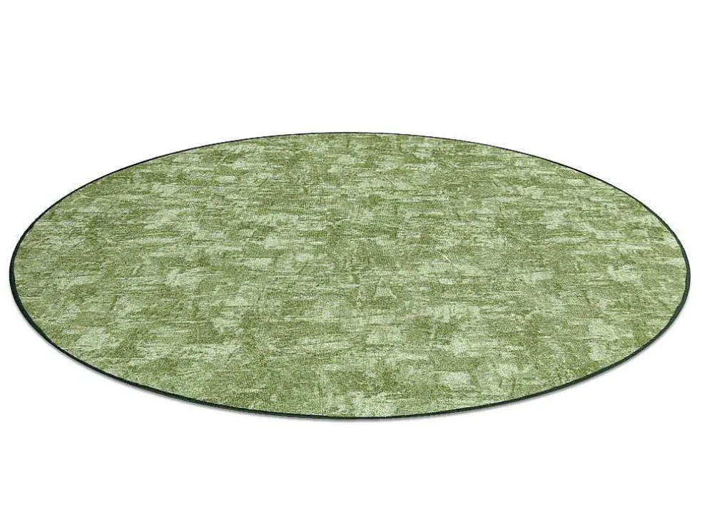 Tapijt Rond Solid Groen 20 Beton Cercle 100 Cm