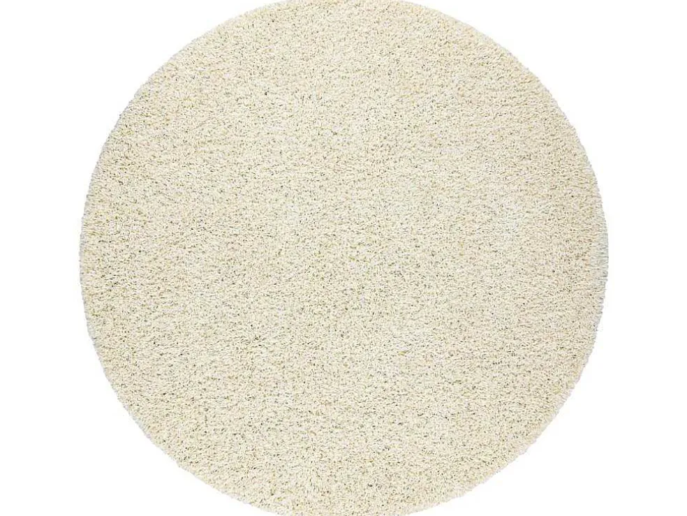 Tapijt Soffi Rond Shaggy 5Cm Creme Cercle 120 Cm