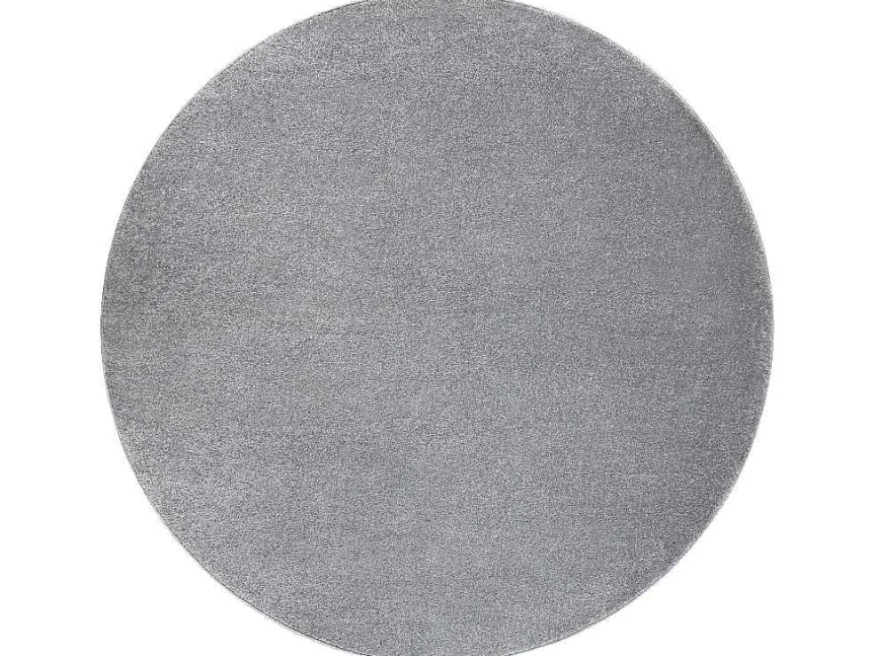 Tapijt Softy Cirkel Uniform, Enkele Kleur Grijs Cercle 200 Cm
