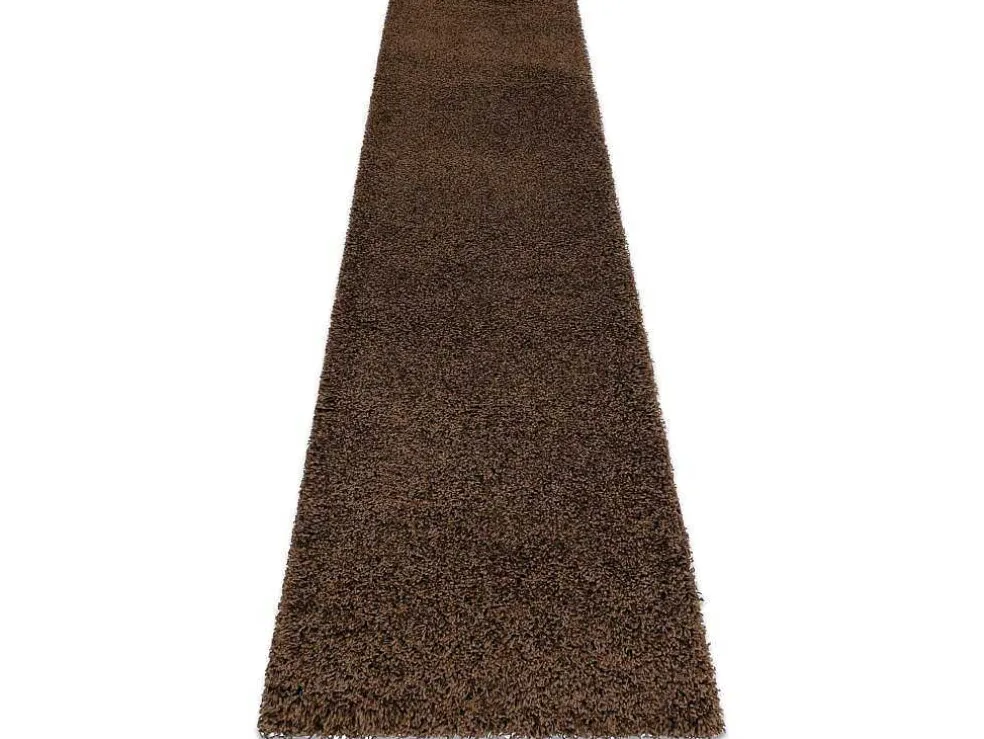 Tapijt, Vloerbekleding Soffi Shaggy 5Cm Bruin - Voor Keuken, Naar De G 70X300 Cm