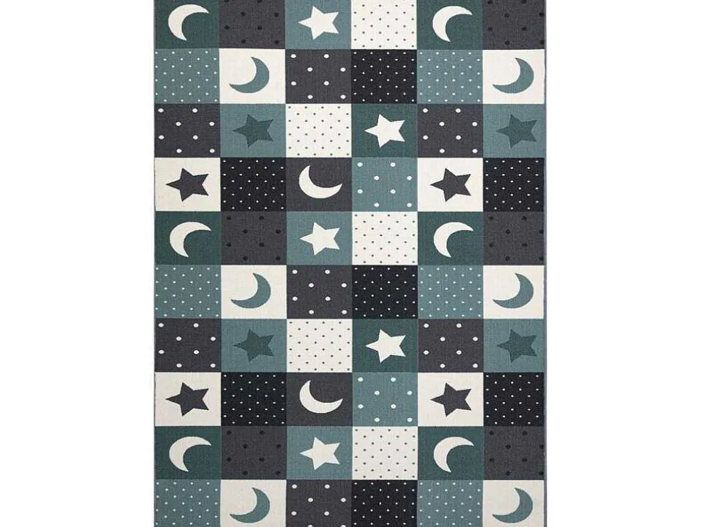 Tapijt Voor Kinderen Stars Sterren, Sterretje , Kinderen, Turkoois / 300X450 Cm