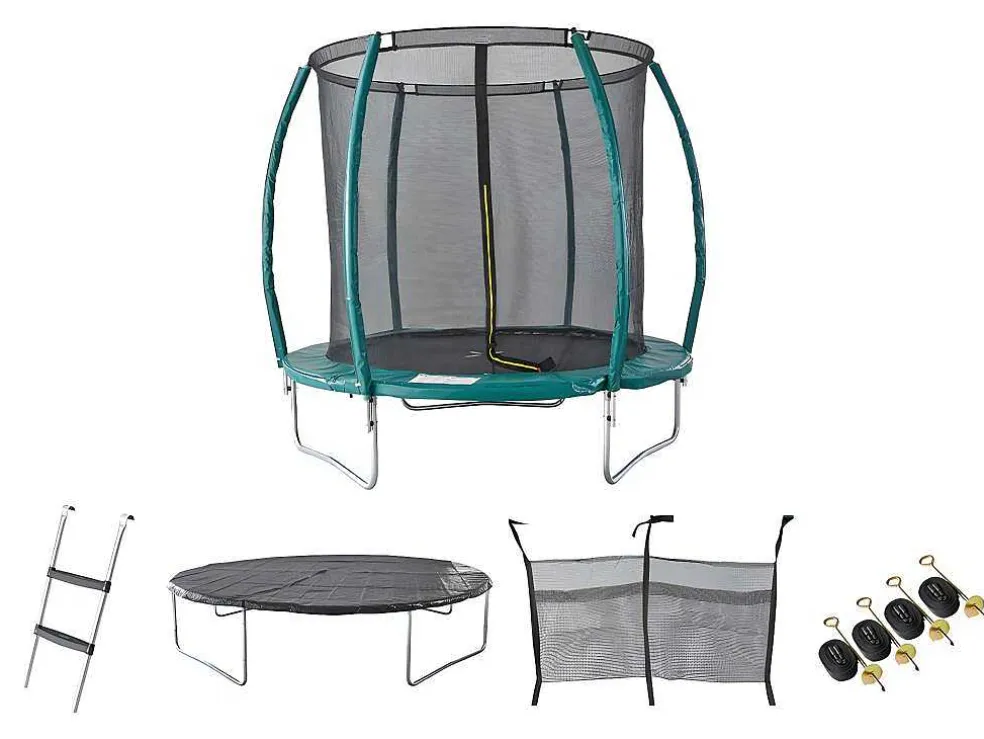 Trampoline Met Binnenbeschermingsnet, Ladder, Dekzeil En Verankeringsset D.427 Cm - Wallaby