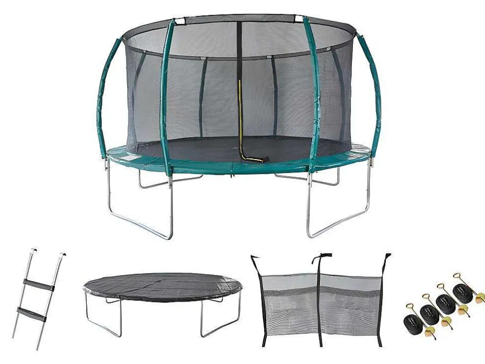 Trampoline Met Binnenbeschermingsnet, Ladder, Dekzeil En Verankeringsset D.427 Cm - Wallaby