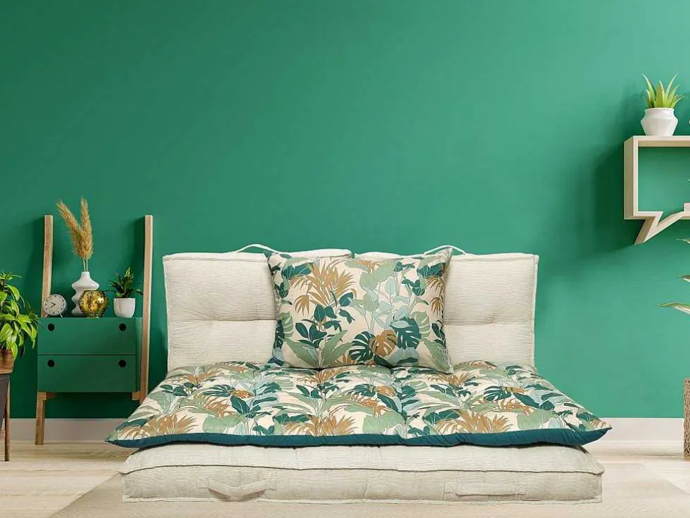 Tropisch Vloermatras Van Velours - L120 X D60 Cm - Meerdere Kleuren - Toomai
