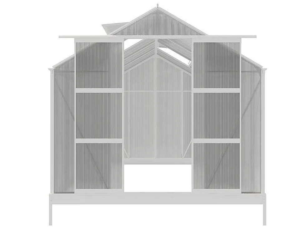 Tuinserre Van Polycarbonaat 9 M Corolle Ii - Aluminium