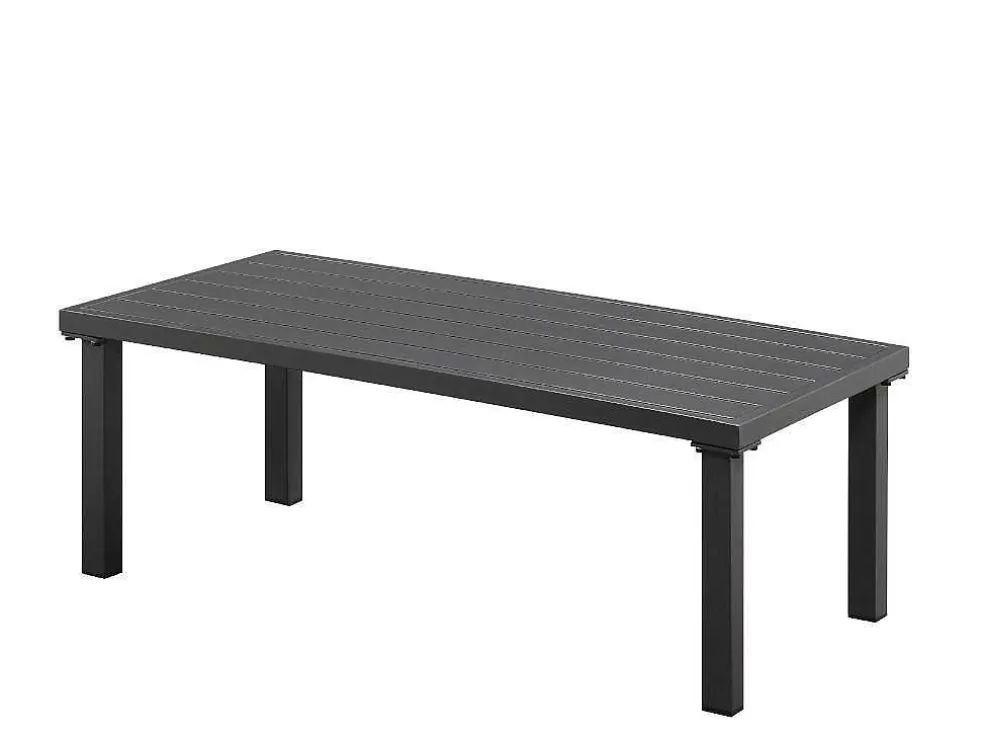 Tuinset Van Aluminium: Een Tweezitsbank, Twee Fauteuils En Een Salontafel Van Vairao Van Mylia