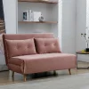 Tweezitsslaapbank Van Poederroze Velours Uribia