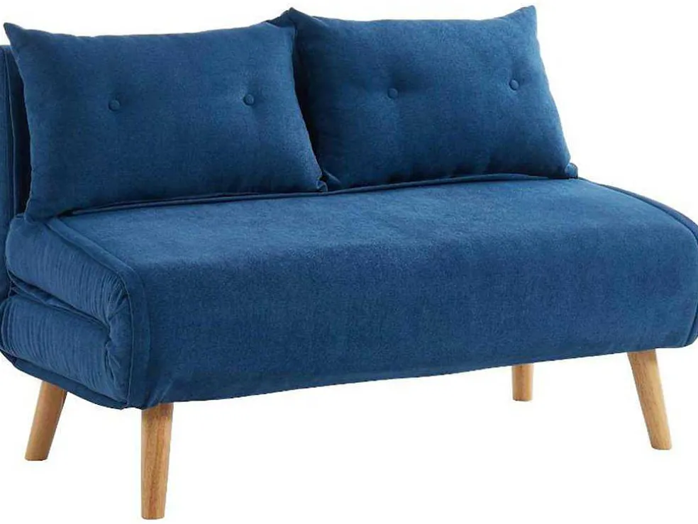 Tweezits Slaapbank Van Stof Valerio - Blauw