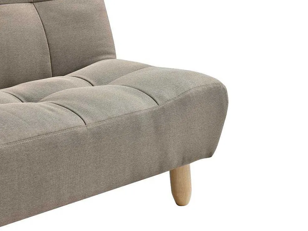 Uitklapbare Chaise Longue Van Taupegrijze Stof Esteban