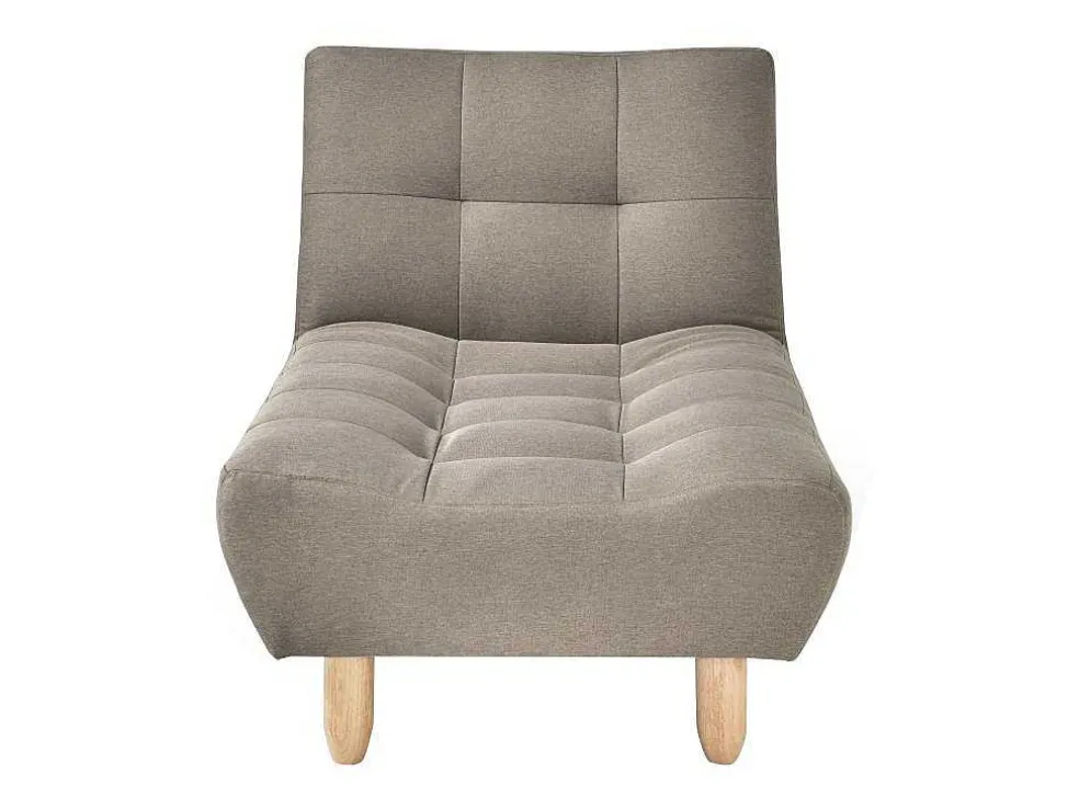 Uitklapbare Chaise Longue Van Taupegrijze Stof Esteban