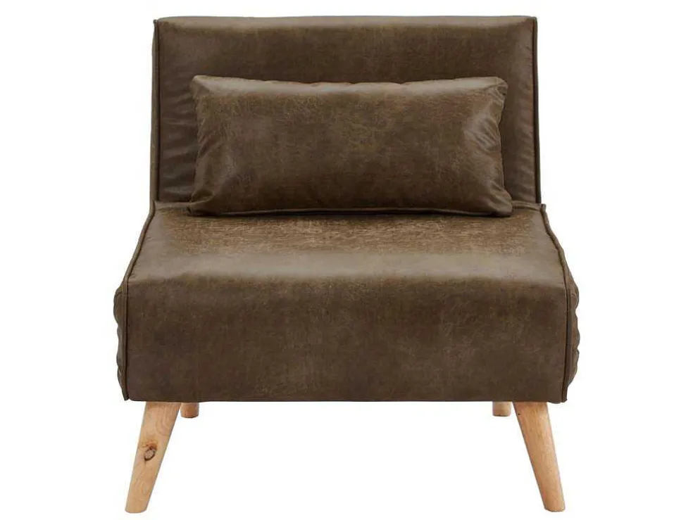 Uitschuifbare Fauteuil Posio Van Microvezel - Bruin