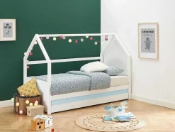 Uitschuifbed 2 X 90 X 190 Cm - Grenen - Wit + Matras - Hurra