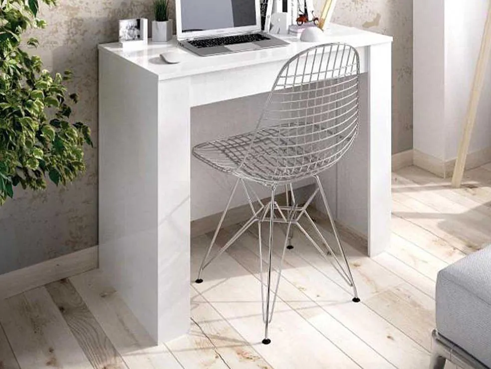 Uittrekbare Sidetabletafel Onega - 10 Personen - 4 Verlengstukken - Kleur: Wit