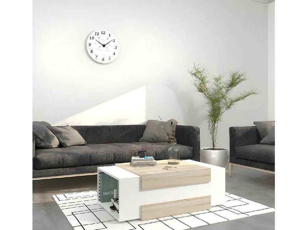 Ulrica Koffietafel, Wit, Sonoma, 100X60X35 Cm, Epikasa