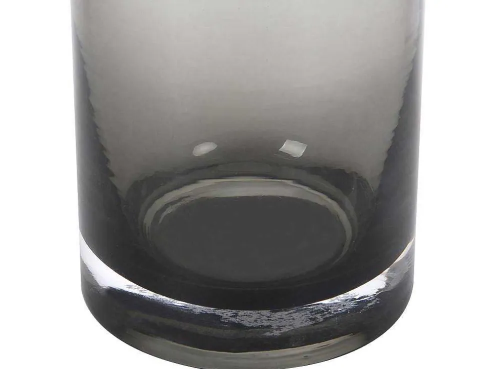 Vaas Van Getint Glas - D16,5 X H25 Cm - Glas - Gerookt Grijs - Valoit