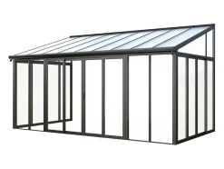 Veranda Van Aluminium En Polycarbonaat Met Uv-Bescherming - 15,8 M - Antraciet - Mathilda