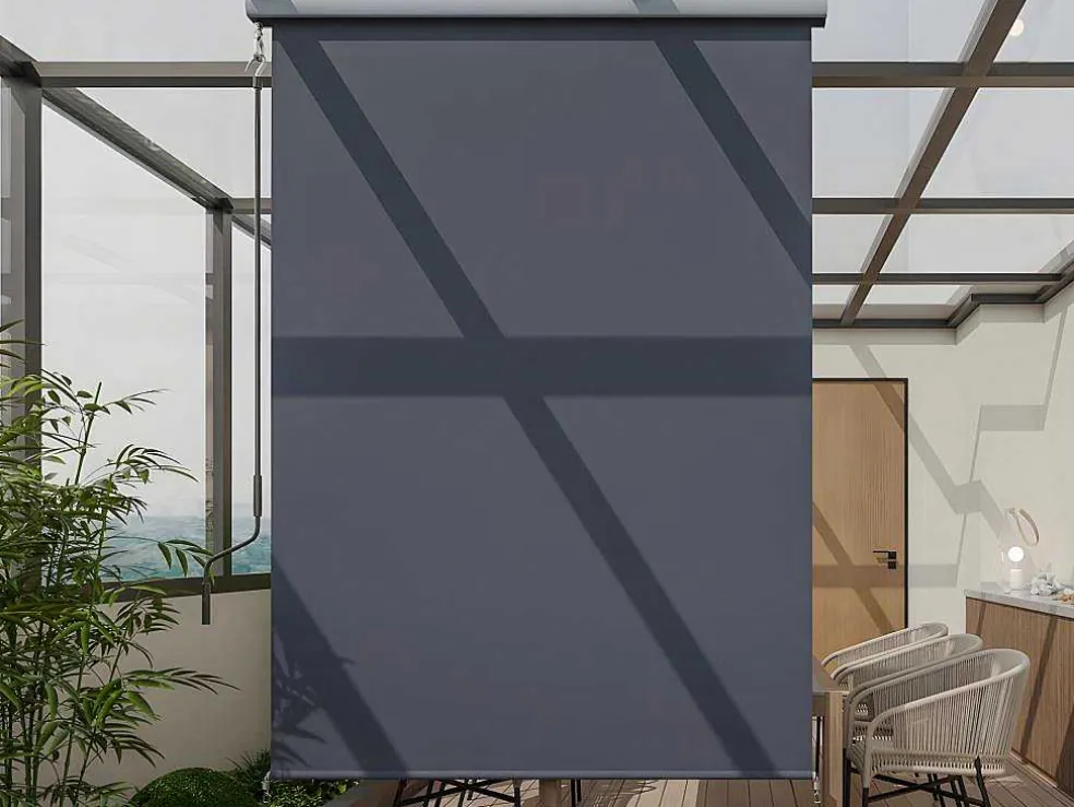 Verduisterend Rolgordijn Met Bak Van Aluminium En Textiel L1,6 X H2,5 M - Passoe