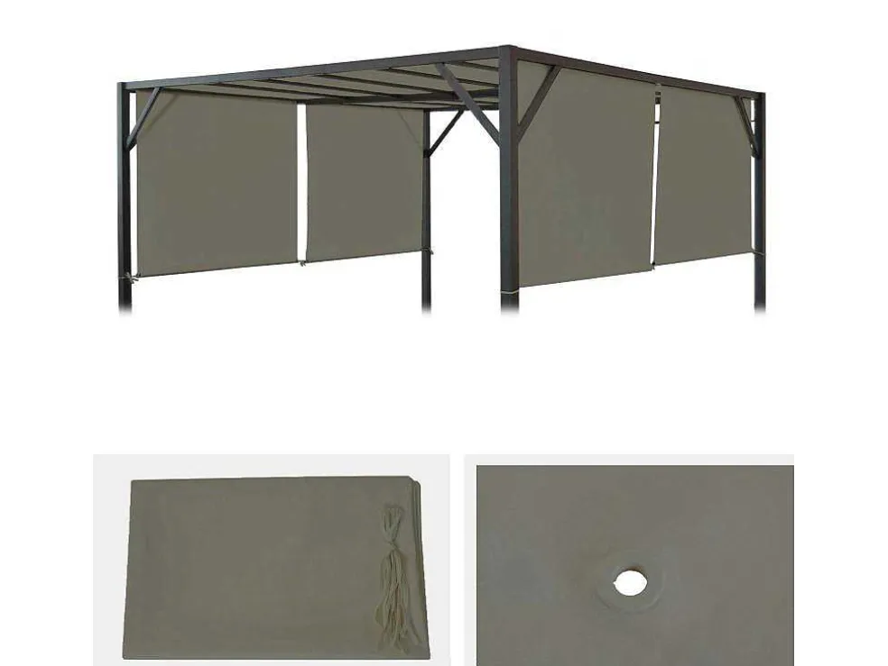 Vervangen Overkapping Voor Pergola Beja, Taupe