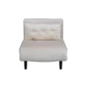 Vicky Slaapbank ,Fauteuil Velours Beige.