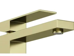 Vierkante Hoge Mechanische Mengkraan - H29,5 Cm - Goud Met Satijnglans - Vipava