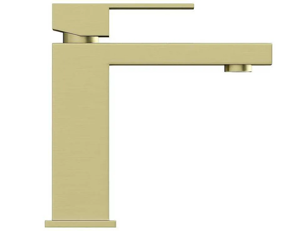 Vierkante Mechanische Mengkraan - H15,7 Cm - Goud Met Satijnglans - Vipava