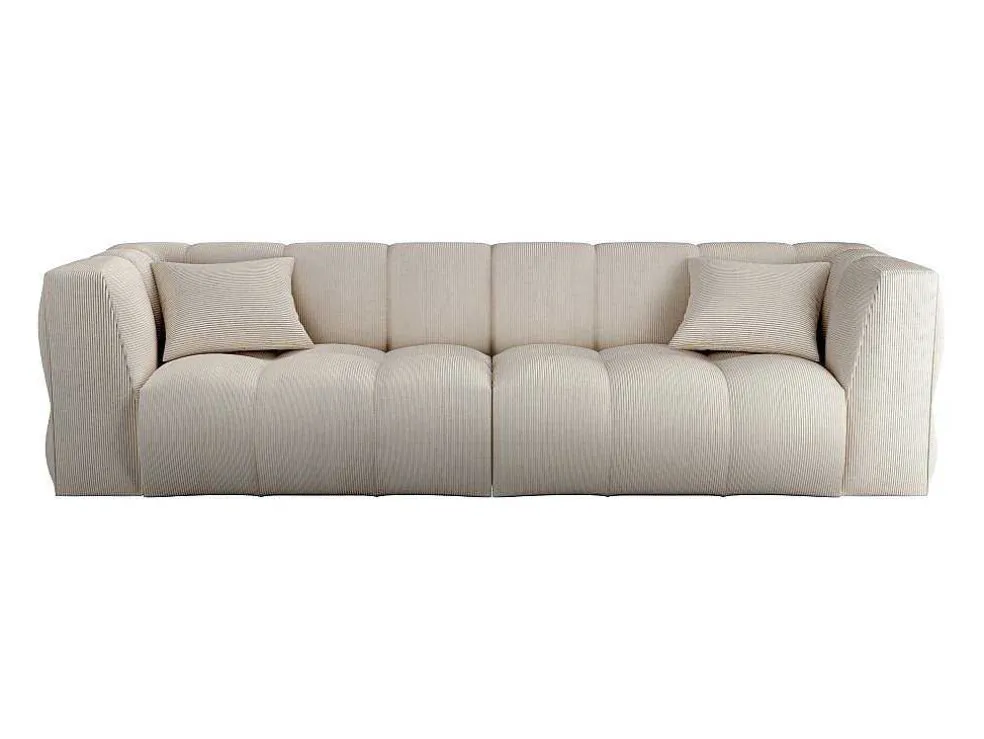 Vierzitsbank Van Beige Ribfluweel Naemia Van Maison Cephy