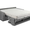 Vierzits Express Bedbank Vizir Van Stof - Grijs - Slaapafmeting 160 Cm - Matras 18 Cm