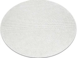 Vloerkleed Casablanca Plus Rond Creme Eenkleurig, Lus Cercle 80 Cm