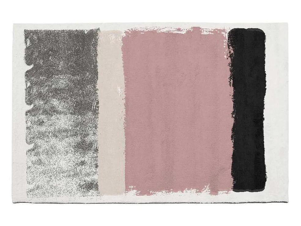 Vloerkleed 160 X 230 Cm - Roze, Grijs En Wit - Camden