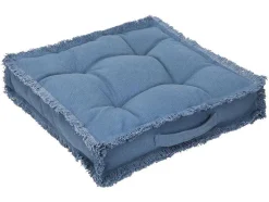 Vloerkussen Van Katoen - 45 X 45 Cm - Blauw - Honduras