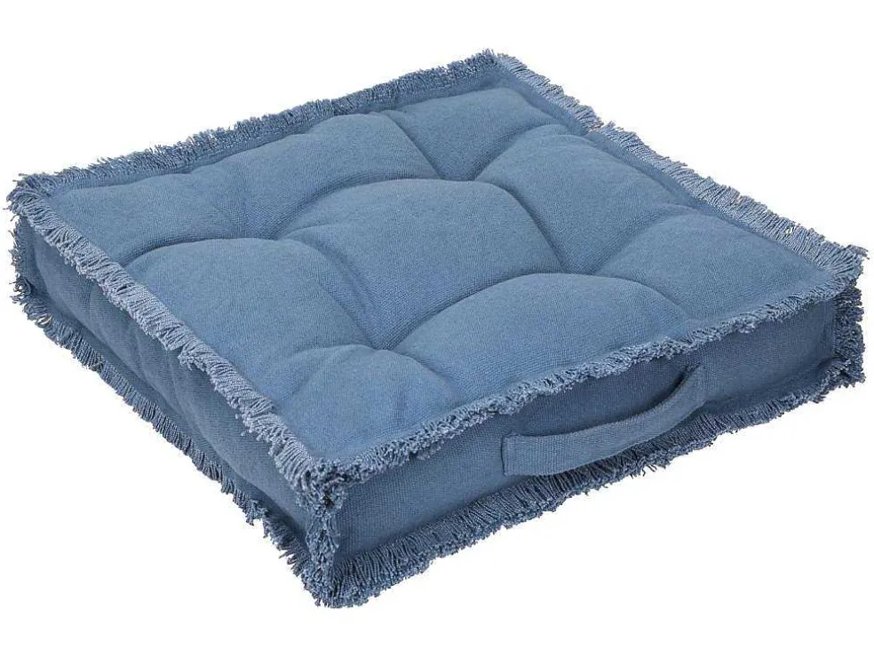 Vloerkussen Van Katoen - 45 X 45 Cm - Blauw - Honduras