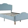 Volwassen Bed Bekleed Met Fluweel 140X200Cm - Met Verstelbaar Hoofdeinde - Blauw
