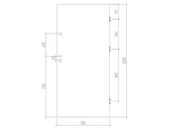 Voordeur Van Vol Staal H207 X L100 Cm Eikeneffect - Duwt Links Open - Agueda