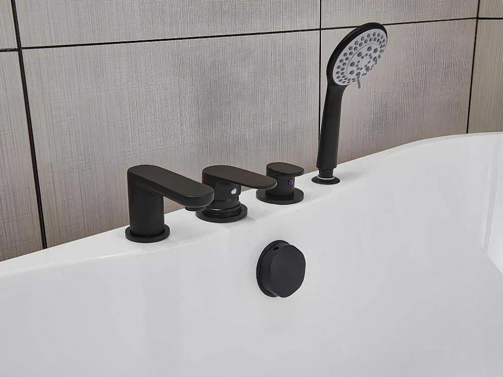 Vrijstaand Bad Met Kraan Stepona - 195 L - 150 X 75 X 58 Cm - Wit