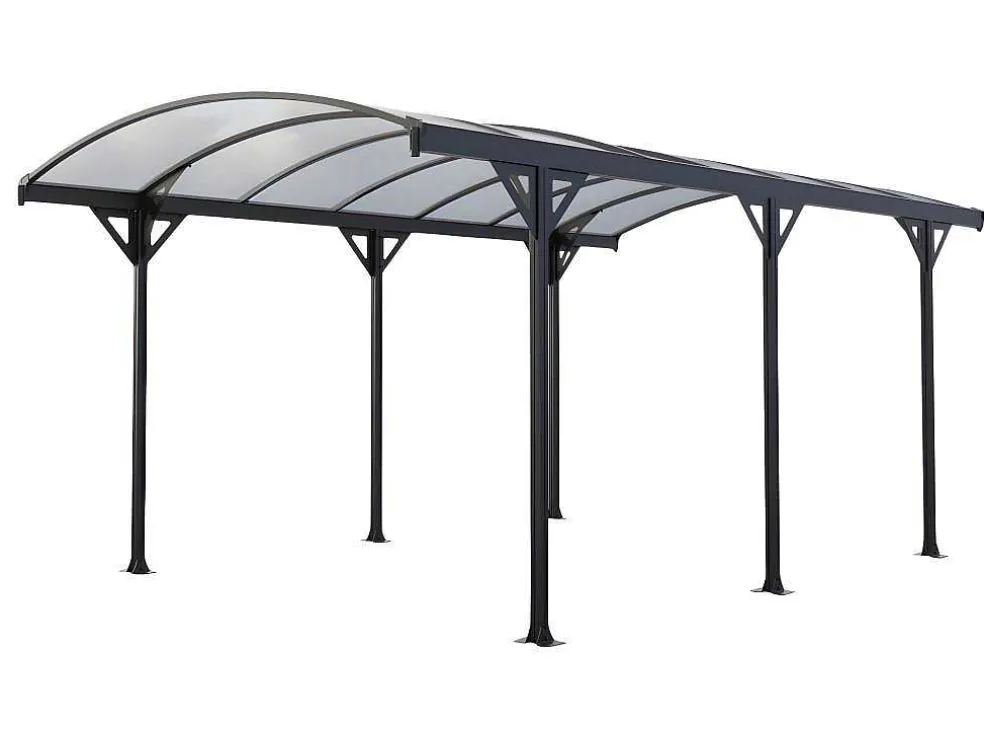 Vrijstaande Carport Van Aluminium Genaro - Grijs - 15,3 M