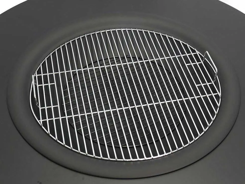 Vuurkorf-Plancha/Grill Met Bergruimte Voor Hout - L120 X B120,5 X H40 Cm - Barcena