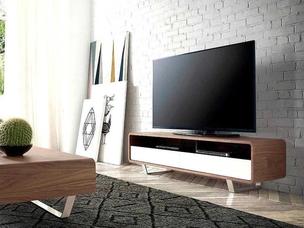Walnoot En Wit Tv-Meubel 3046 Angel Cerda