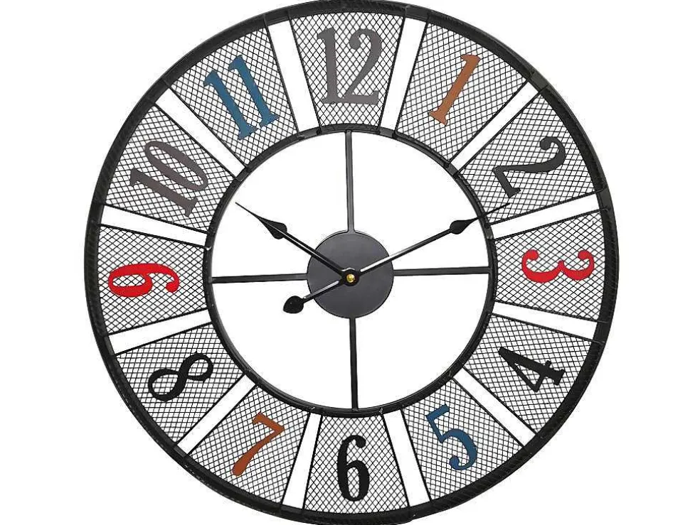 Wandklok Birmingham - Metaal - D50 Cm - Meerkleurig