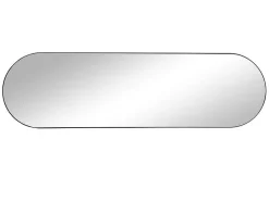 Wandspiegel Van Metaal - Ovaal - B. 40 X H. 140 Cm - Zwart - Onikal