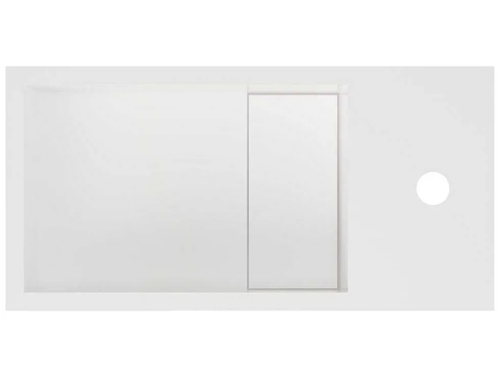 Wastafel Van Solid Surface Met Nis - Wit - 40 Cm - Pumori