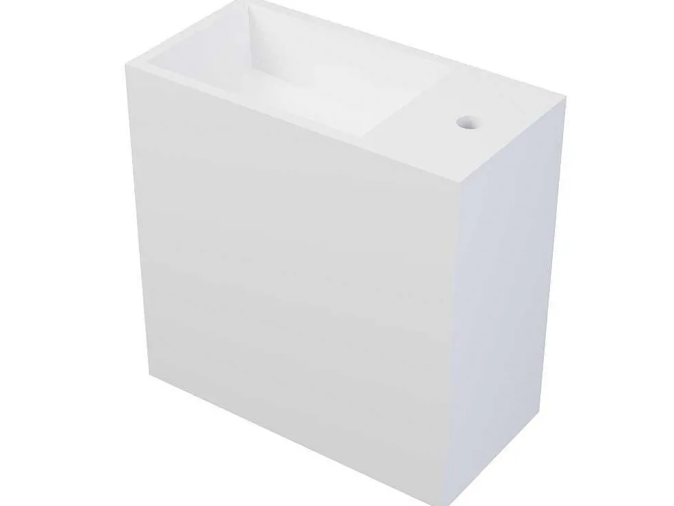 Wastafel Van Solid Surface Met Nis - Wit - 40 Cm - Pumori