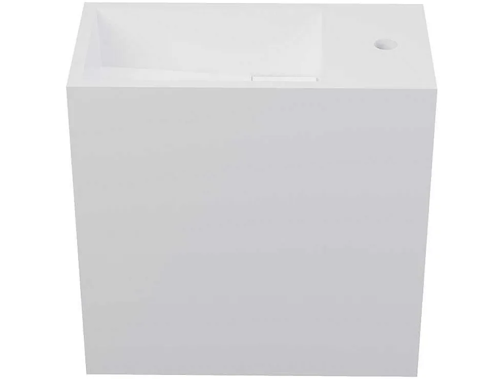 Wastafel Van Solid Surface Met Nis - Wit - 40 Cm - Pumori