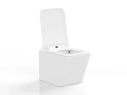 Witte Hang-Wc Van Keramiek Zonder Rand - Clemona