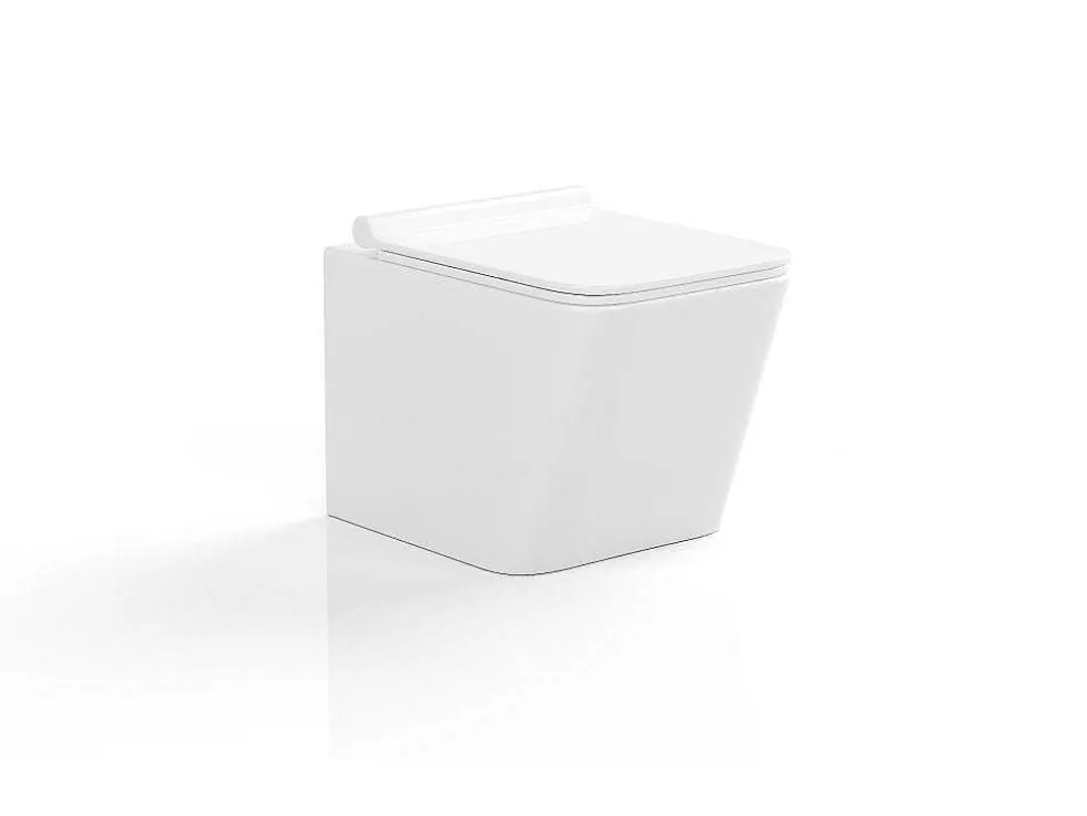 Witte Hang-Wc Van Keramiek Zonder Rand - Clemona