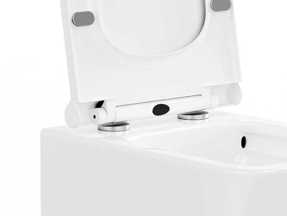 Witte Hang-Wc Van Keramiek Zonder Rand - Clemona